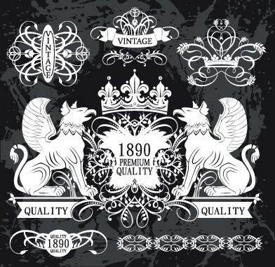 392x381 Black And White Heraldry Coat Of Arms Vector Free Vector
