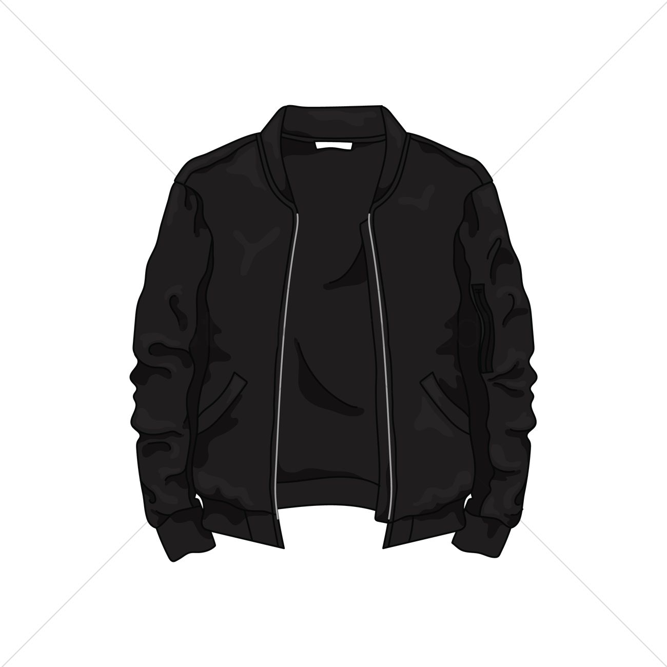 1300x1300 Black Leather Jacket Vector Image