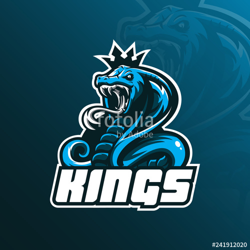 500x500 King Cobra Mascot Logo Design Vector With Modern Illustration