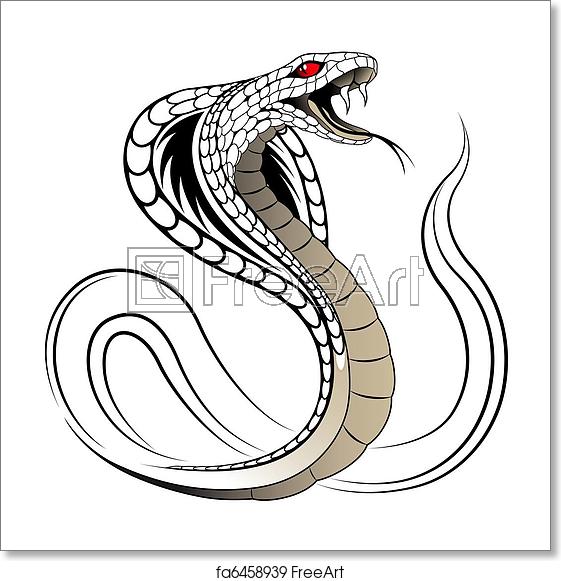 561x581 Free Art Print Of Vector Snake, Cobra Snake, Cobra In The Form