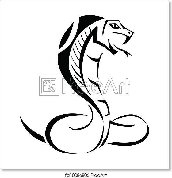 561x581 Free Art Print Of Cobra Vector Illustration Freeart