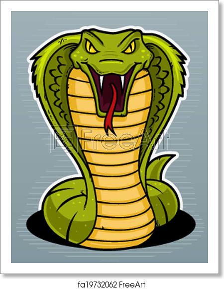 450x580 Free Art Print Of Cobra Angry Dangerous Cobra Vector Illustration