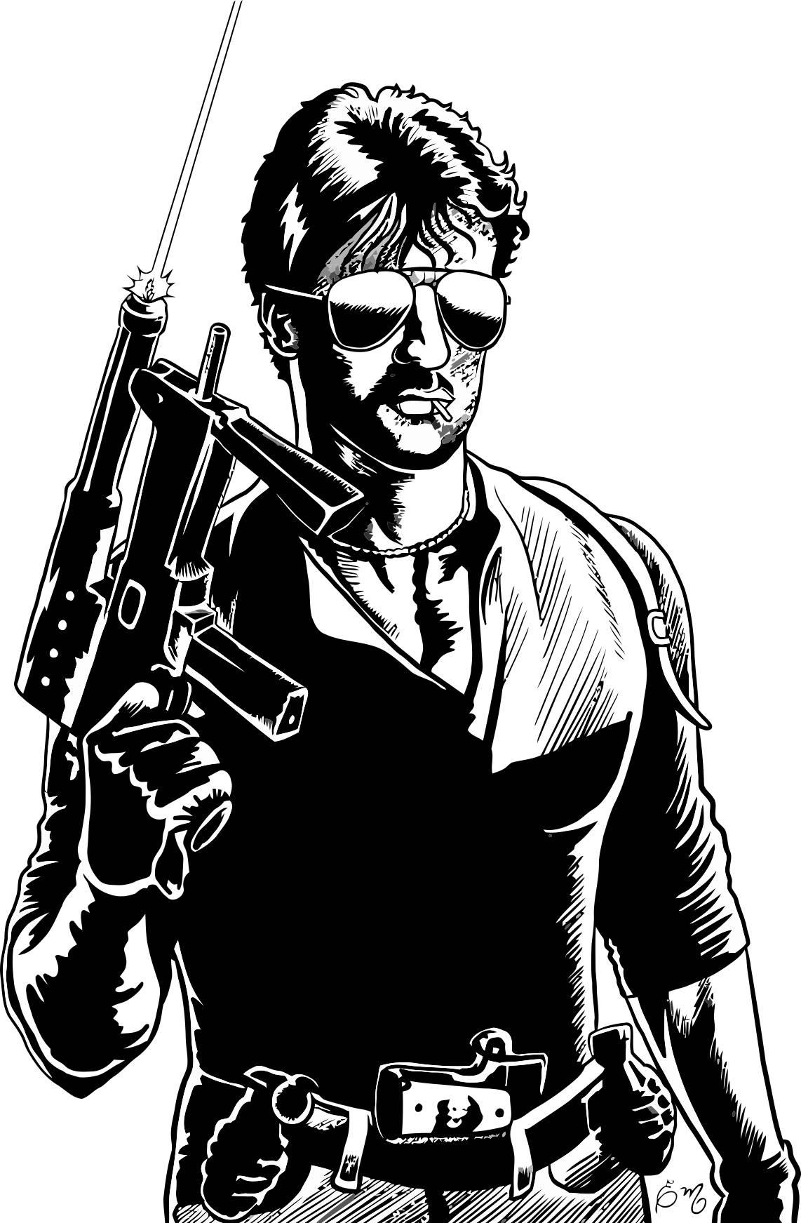 1142x1743 Sylvester Stallone Cobra Vector Free Vector Cdr Download