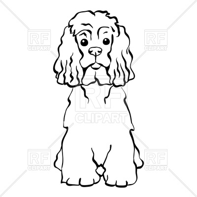 400x400 Funny Dog American Cocker Spaniel Breed Vector Image Of Plants