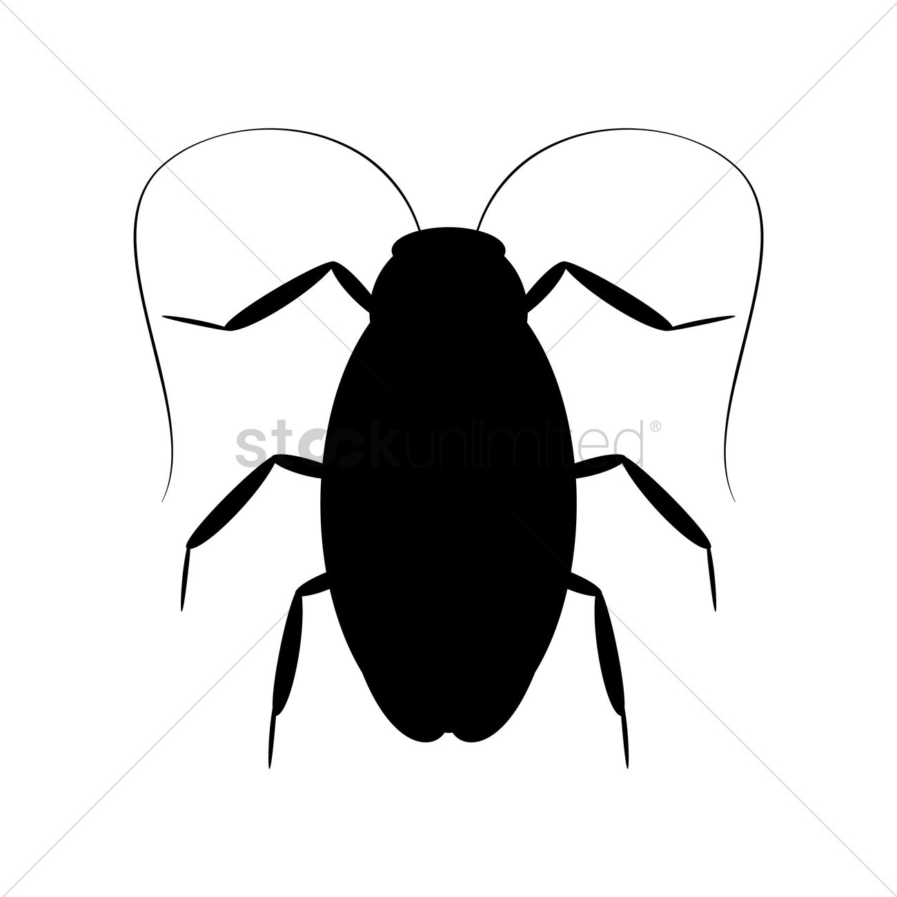 1300x1300 Cockroach Silhouette Vector Image