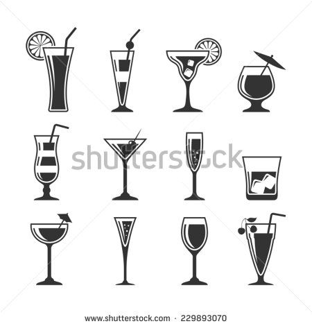 Cocktail Glass Vector at Vectorified.com | Collection of Cocktail Glass ...