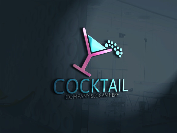 Cocktail Logo Vector