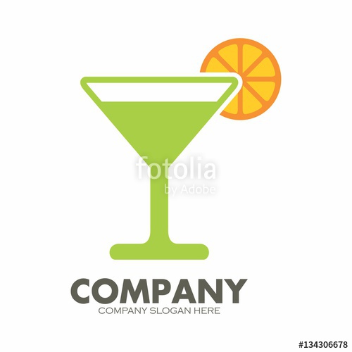 500x500 Cocktail Logo Vector Icon Template Stock Image And Royalty Free