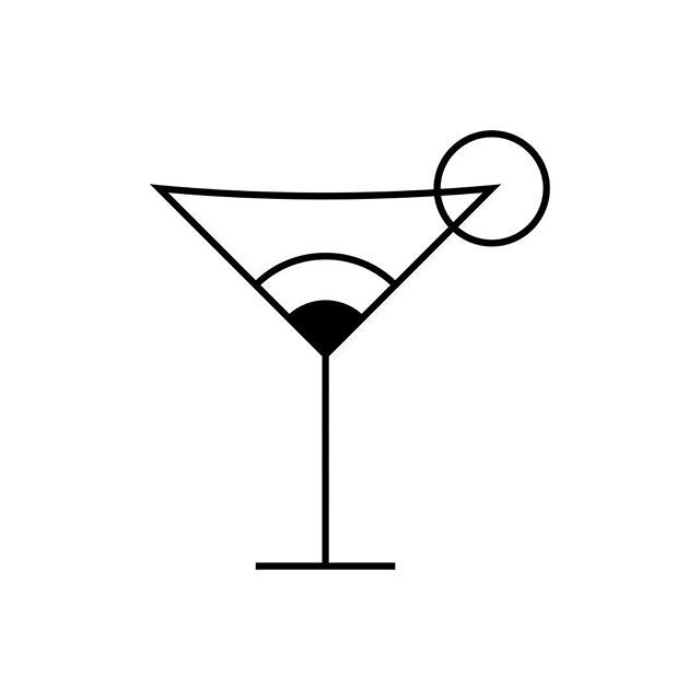 640x640 Black White Tattoo Graphic, Cocktail