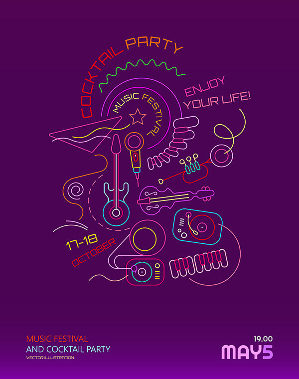 Cocktail Party Vector