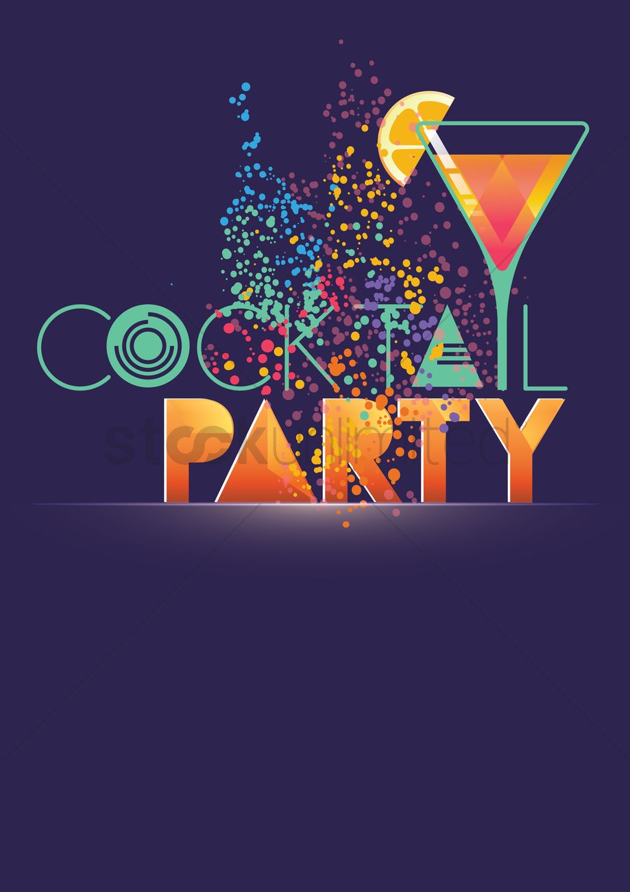 919x1300 Cocktail Party Vector Image