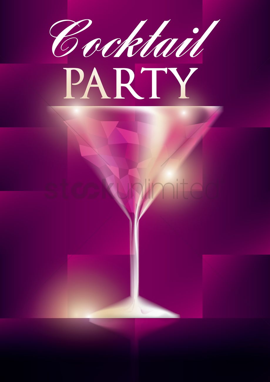 919x1300 Cocktail Party Vector Image