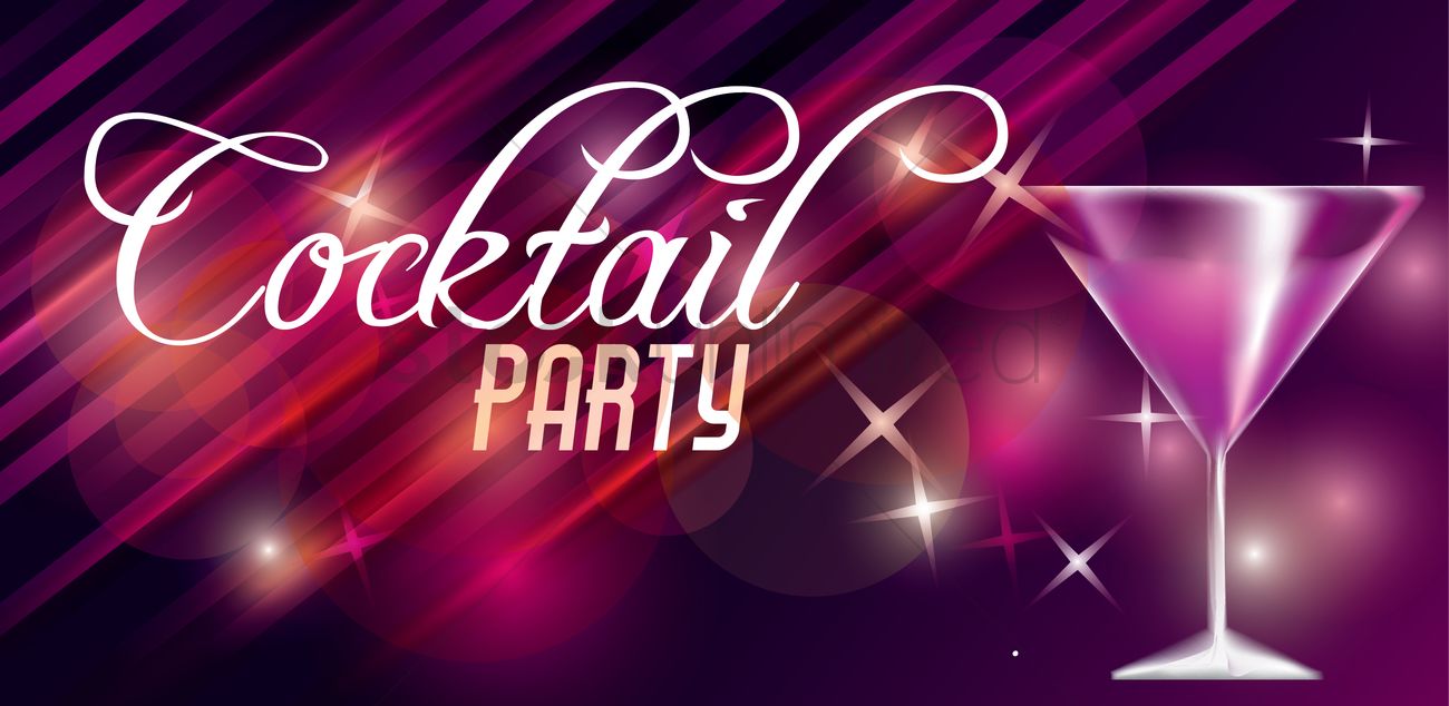 1300x634 Cocktail Party Vector Image