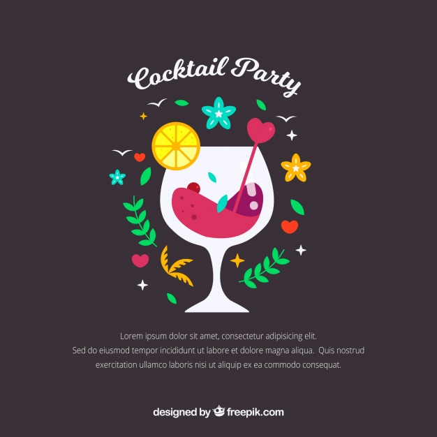 626x626 Cocktail Party Background Vector Free Download