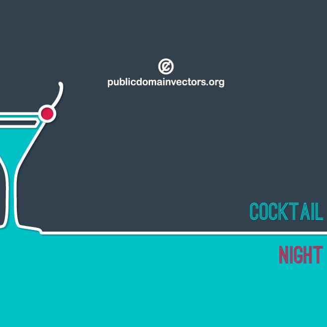 660x660 Cocktail Party Vector Poster