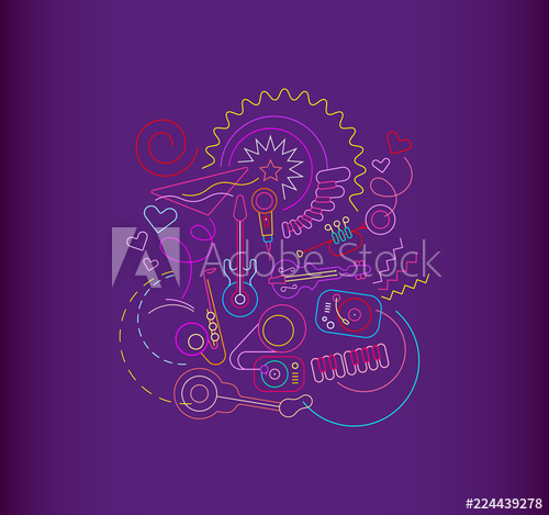 500x469 Musis And Cocktail Party Vector Design