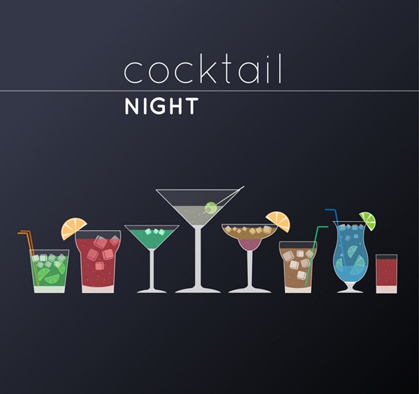 600x565 Retro Cocktail Party Vector Graphics My Free Photoshop World