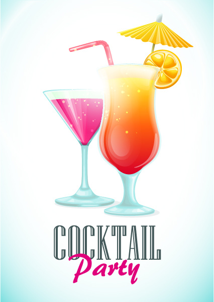 426x600 Simple Cocktails Party Poster Vector Free Vector In Encapsulated