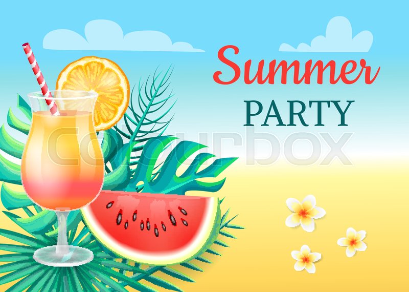 800x570 Summer Party Cocktail Party Vector Stock Vector Colourbox