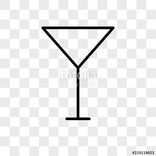 500x500 Cocktail Vector Icon On Transparent Background, Cocktail Icon