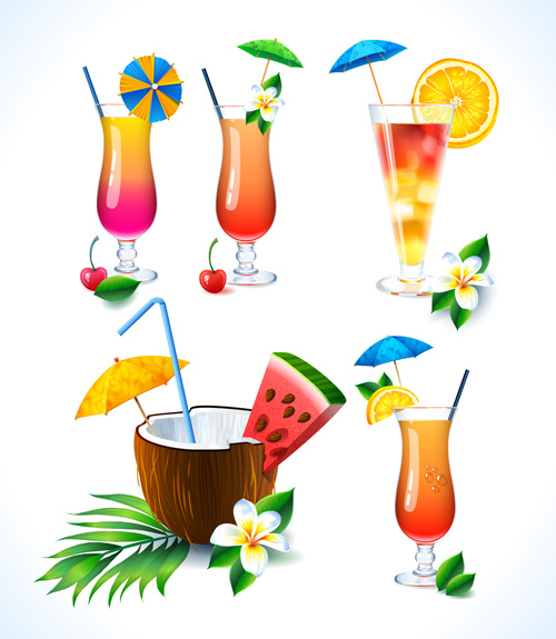500x575 Coconut And Cocktails Vector Graphics Free Vector In Adobe