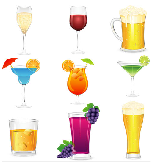 511x545 Different Cocktail Vector Material Free Download