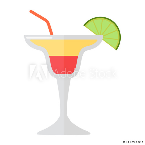 500x500 Margarita Cocktail Vector Illustration