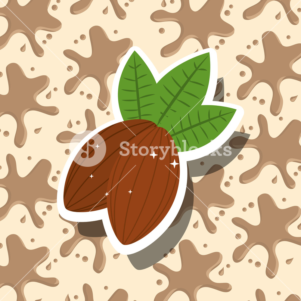 1000x1000 Chocolate Cocoa Beans Splash Background Vector Illustration