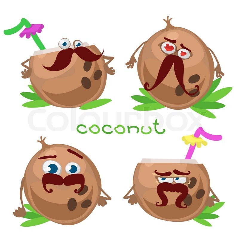 800x800 Cartoon Character With A Mustache With Stock Vector Colourbox