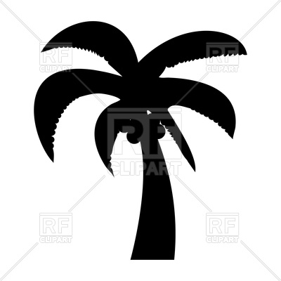 Palm Tree With Coconut On White Background Vector Image Of Plants 400x400 Palm Tree With Coconut On White Background Vector Image Of Plants