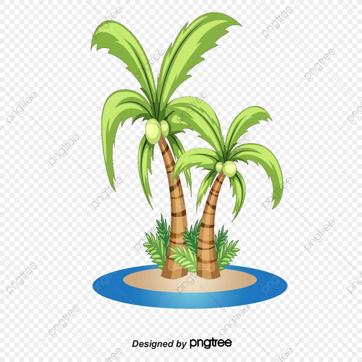 1200x1200 Background Beach Coconut Tree Vector Material, Coconut Clipart