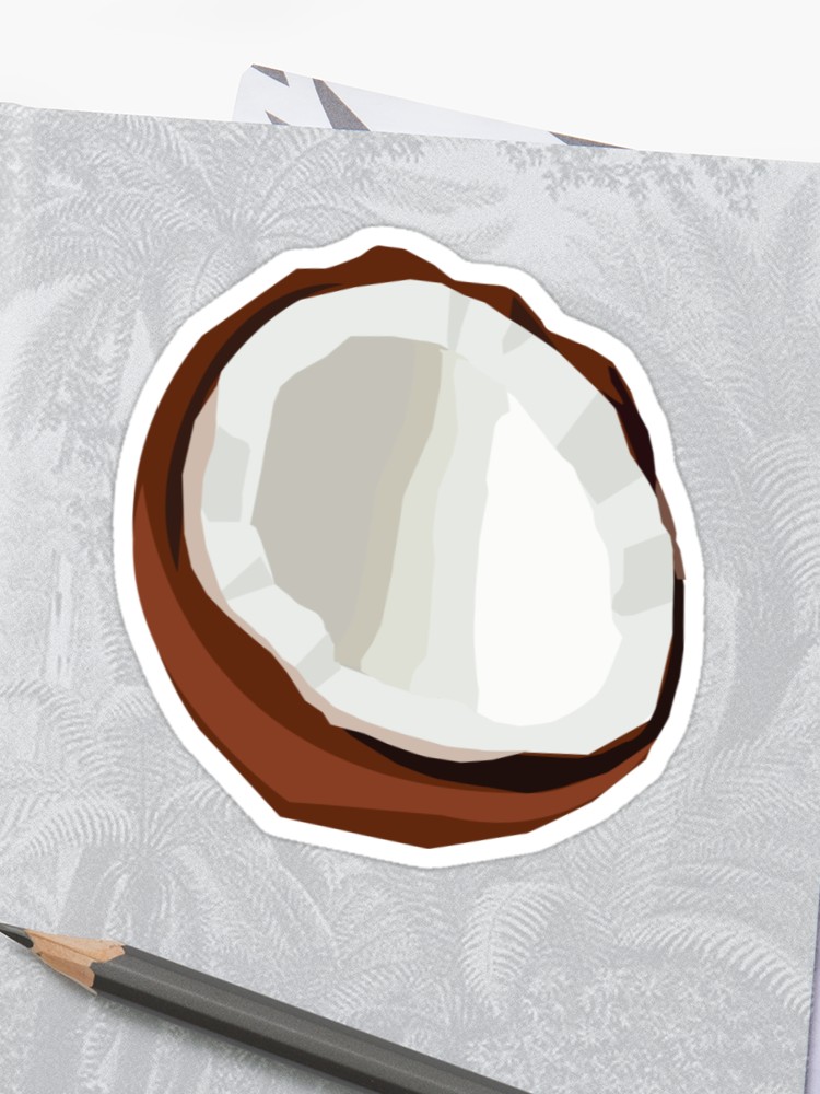 750x1000 Coconut Vector Sticker