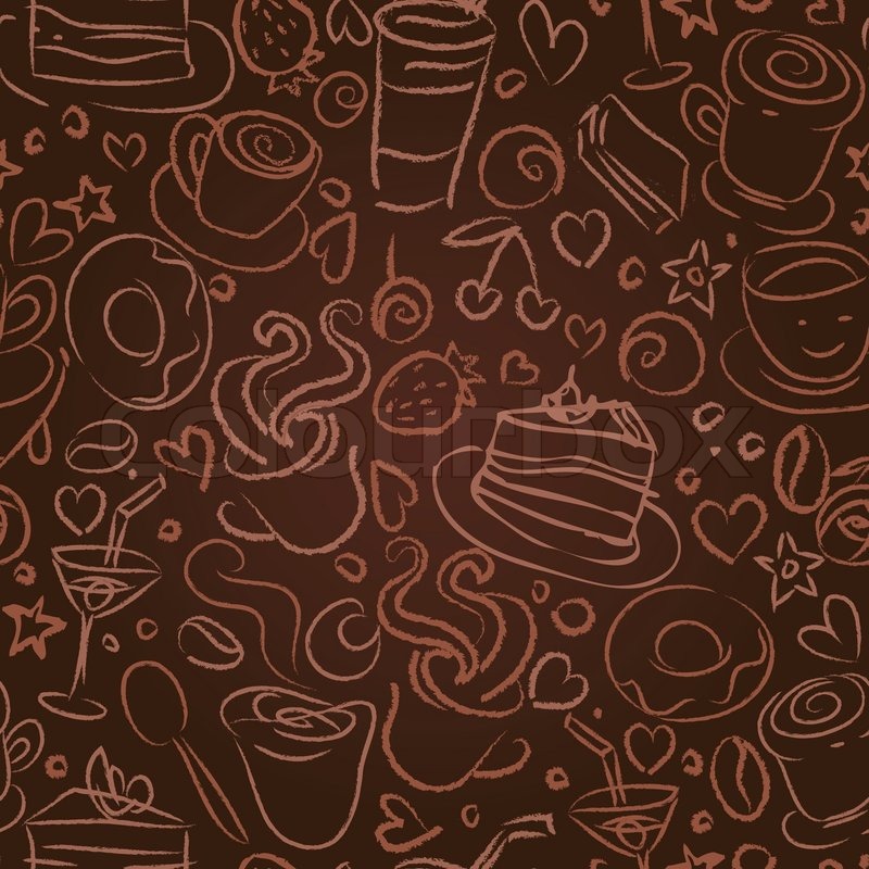 800x800 Coffee Time, Seamless Background For Stock Vector Colourbox