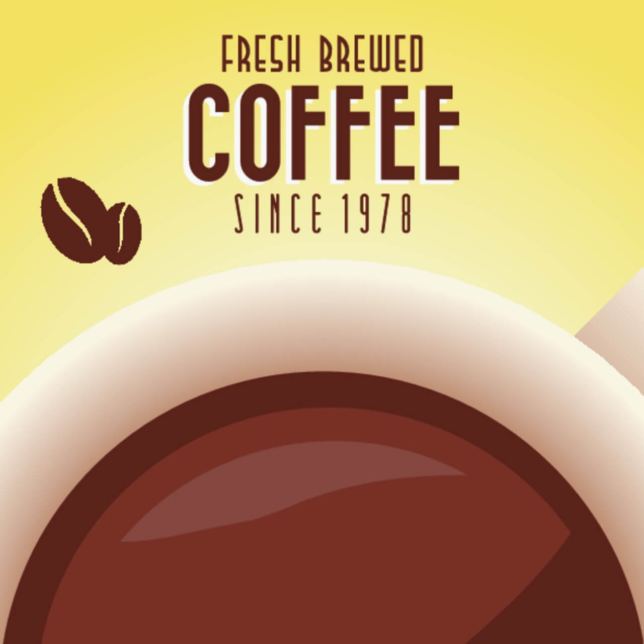 1280x1280 Free Vector Vintage Coffee Background With Typography