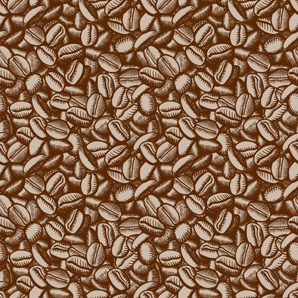 600x600 Painted Coffee Beans Background Vector Material Kopi!!!