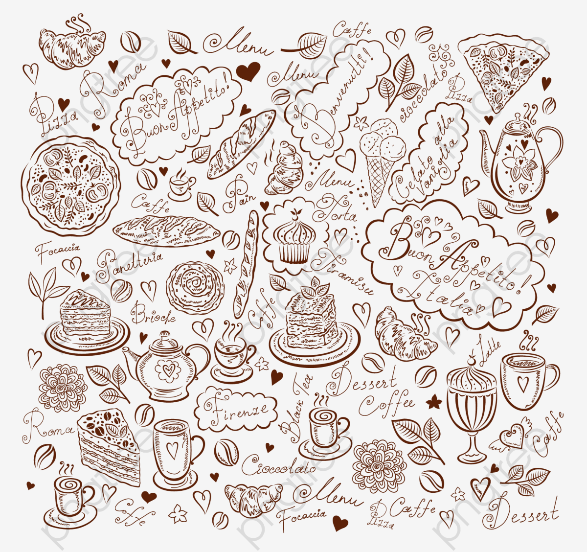 1200x1128 Vector Coffee Beans Background Material, Coffee Vector, Vector