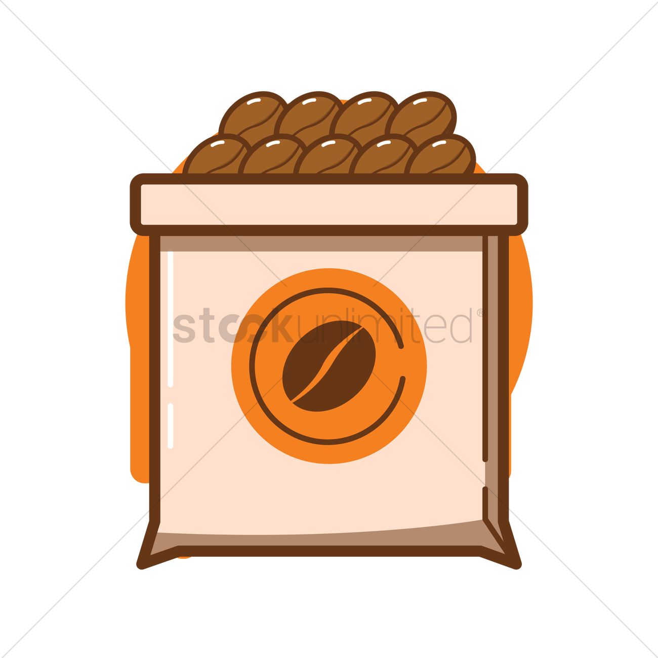 1300x1300 Coffee Bag Vector Image