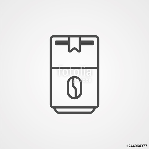 500x500 Coffee Bag Vector Icon Sign Symbol Stock Image And Royalty Free