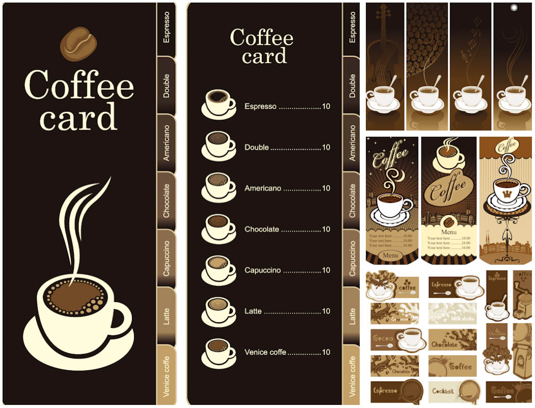 Coffee Card Templates Vector Vector Graphics Blog 1050x800 Coffee Card Templates Vector Vector Graphics Blog