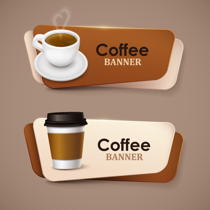 Creative Coffee Banners Vector Free Download 800x800 Creative Coffee Banners Vector Free Download