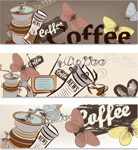 Hand Drawn Coffee Banner Elements Vector Free Vector In Adobe 441x477 Hand Drawn Coffee Banner Elements Vector Free Vector In Adobe