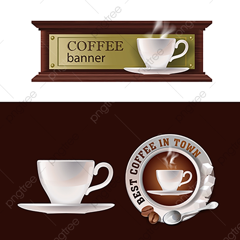 Set Of Vector Banner Badge Sticker With Icon Coffee Cup, Coffee 800x800 Set Of Vector Banner Badge Sticker With Icon Coffee Cup, Coffee