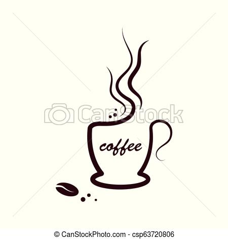 A Cup Of Coffee In Line With The Coffee Bean Vector Illustration 450x470 A Cup Of Coffee In Line With The Coffee Bean Vector Illustration