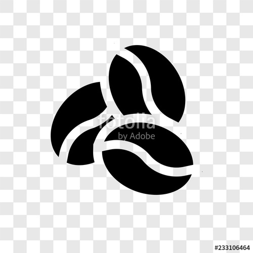 500x500 Coffee Bean Vector Icon Isolated On Transparent Background, Coffee