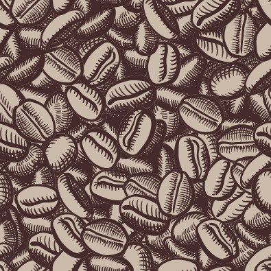 395x395 Creative Coffee Beans Pattern Vector Grephics Free Vector