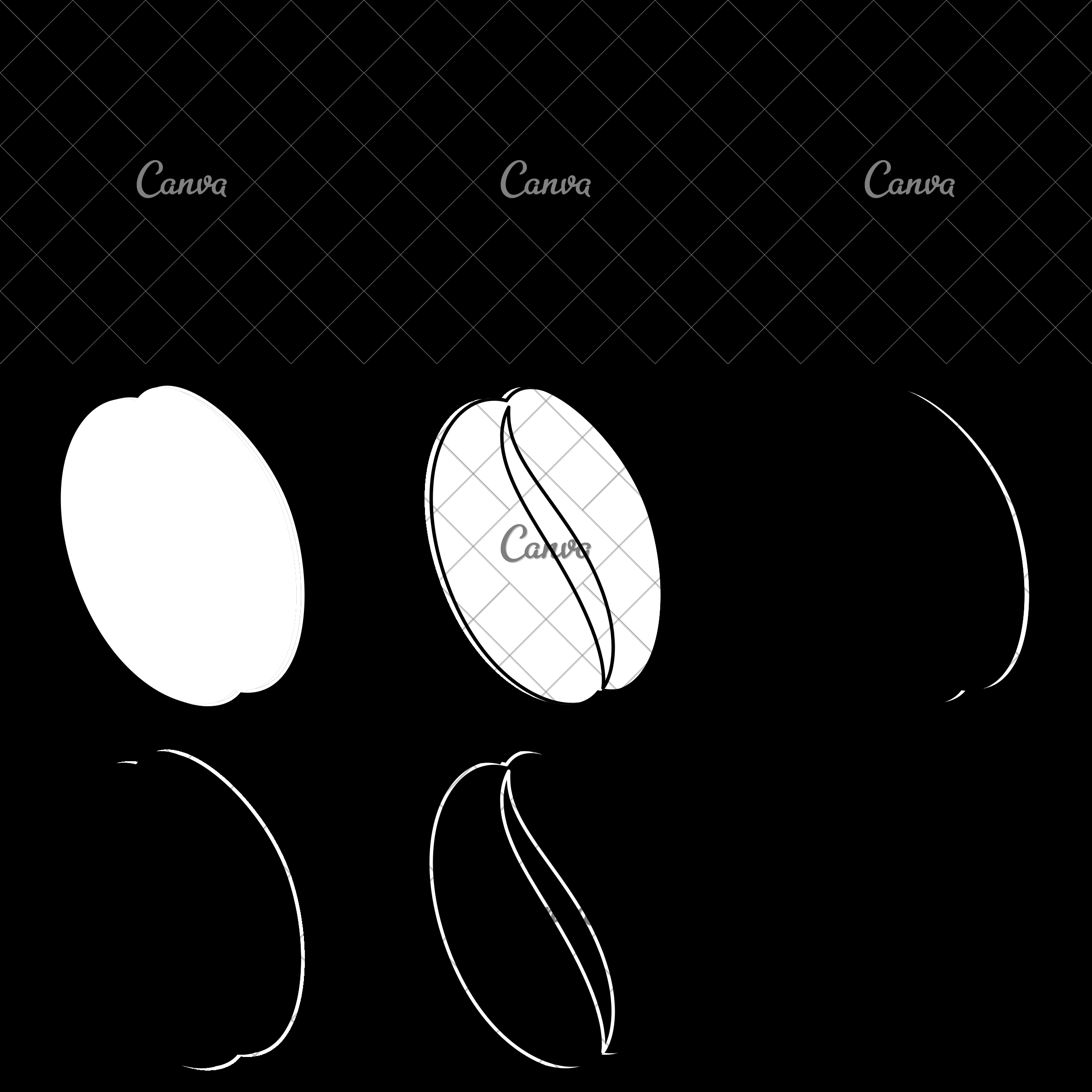 2400x2400 Coffee Bean Vector Illustration