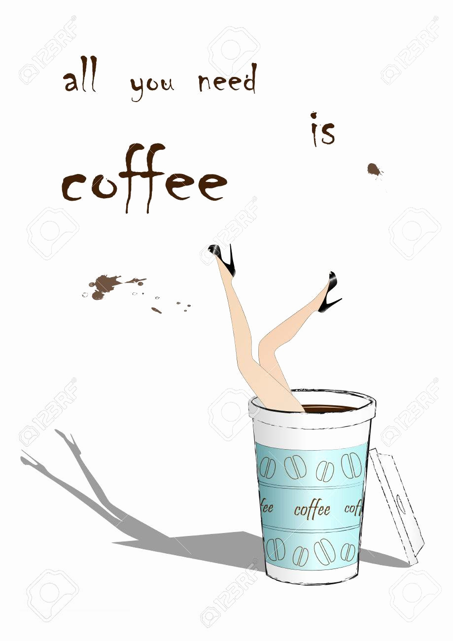 919x1300 Free Coffee Clipart Lovely Woman Fell Into The Blue Paper Cup