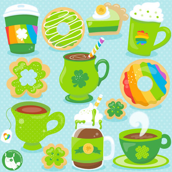 350x350 St Patrick's Coffee Clipart Commercial Use, Vector Graphics