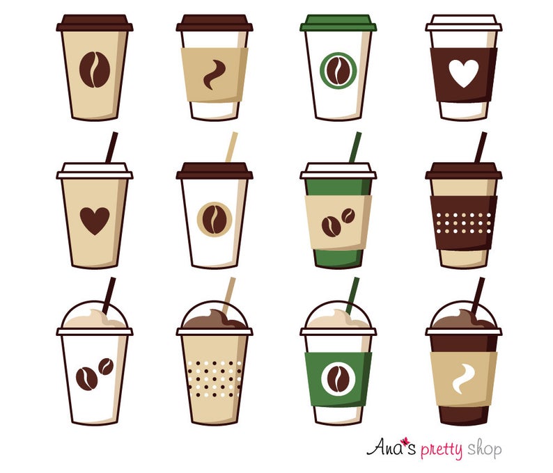 794x680 Coffee Cup Clipart Coffee Vector Illustrations Coffee Pot Etsy