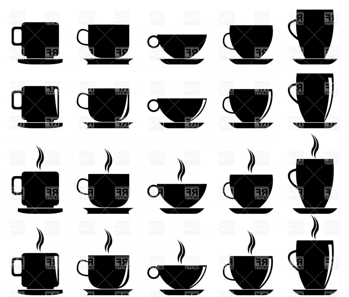 Silhouettes Of Coffee And Tea Cups And Mugs Vector Clipart Soidergi 1440x1225 Silhouettes Of Coffee And Tea Cups And Mugs Vector Clipart Soidergi